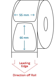 55 mm x 66 mm Roll Labels