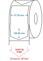 57.26 mm x 106.83 mm Roll Labels