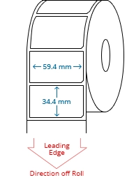 59.40 mm x 34.40 mm Roll Labels