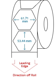 61.71 mm x 53.44 mm Roll Labels