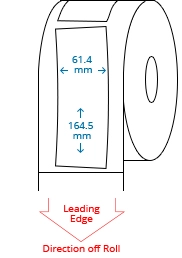 61.40 mm x 164.50 mm Roll Labels