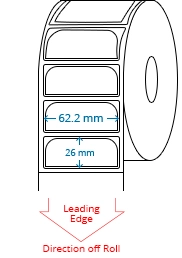 62.2 mm x 26 mm / 58.2 mm x 22 mm  Roll Labels