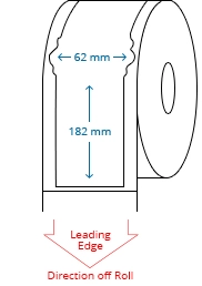 62 mm x 182 mm Roll Labels
