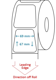 69 mm x 67 mm Roll Labels
