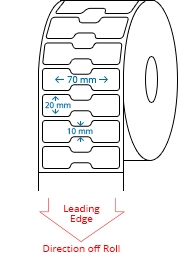 70 mm x 20 mm Roll Labels