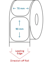 70 mm x 90 mm Roll Labels