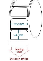 79.2 mm x 44.7 mm / 75.2 mm x 40.7 mm Roll Labels