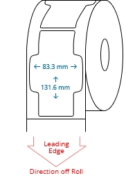 83.3 mm x 131.6 mm Roll Labels