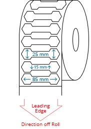 85 mm x 25 mm Roll Labels