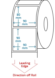 90 mm x 90 mm / 90 mm x 80 mm Roll Labels