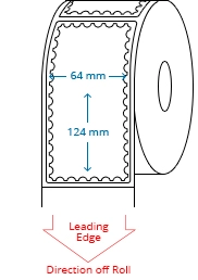 64.00 mm x 124.00 mm Roll Labels