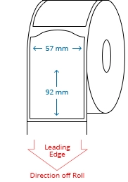 57 mm x 92 mm Roll Labels