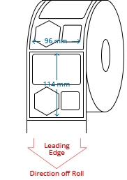 96 mm x 114 mm Roll Labels