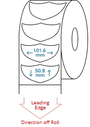 101.6 mm x 50.8 mm Roll Labels