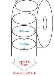 30 mm x 15 mm Roll Labels