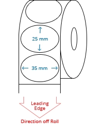 35 mm x 25 mm Roll Labels