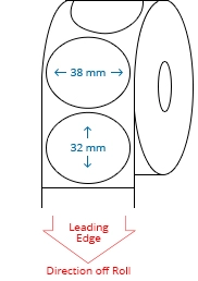 38 mm x 32 mm Roll Labels