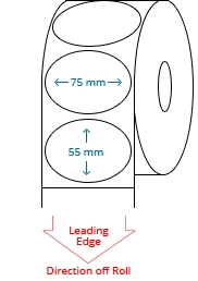75 mm x 55 mm Roll Labels