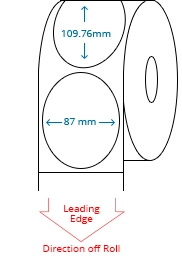 87 mm x 109.5 mm Roll Labels