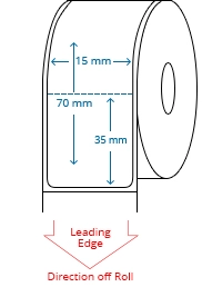 15 mm x 70 mm Roll Labels
