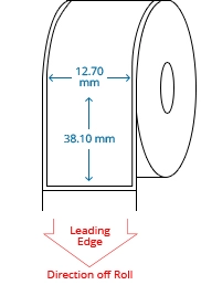 12.70 mm x 38.10 mm Roll Labels