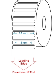 16 mm x 4 mm Roll Labels