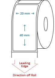 20 mm x 40 mm Roll Labels