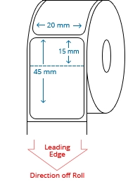 20 mm x 45 mm Roll Labels