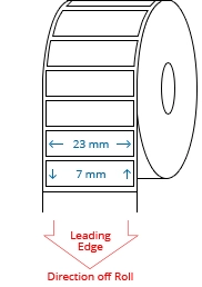 23 mm x 7 mm Roll Labels