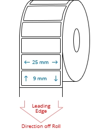 25 mm x 9 mm Roll Labels