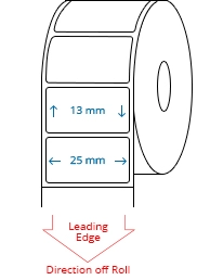 25 mm x 13 mm Roll Labels