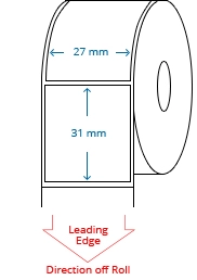 27 mm x 31 mm Roll Labels