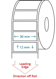 30 mm x 12 mm Roll Labels