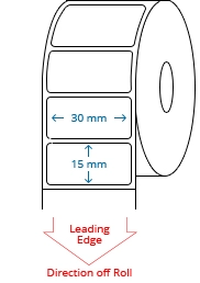30 mm x 15 mm Roll Labels