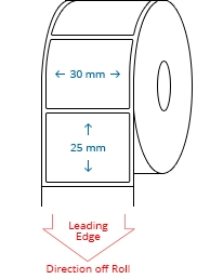 30 mm x 25 mm Roll Labels