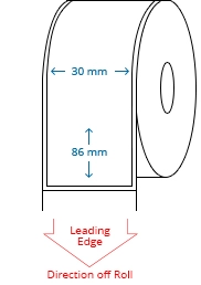 30 mm x 86 mm Roll Labels
