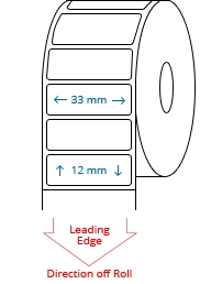 33 mm x 12 mm Roll Labels