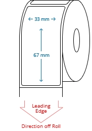 33 mm x 67 mm Roll Labels