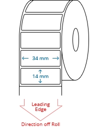 34 mm x 14 mm Roll Labels