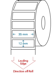 35 mm x 12 mm Roll Labels