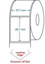 37.7 mm x 49.7 mm Roll Labels