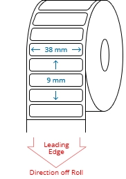 38 mm x 9 mm Roll Labels