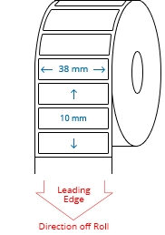 38 mm x 10 mm Roll Labels