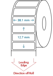 38.1 mm x 12.7 mm Roll Labels