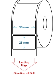 39 mm x 25 mm Roll Labels