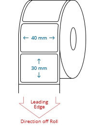 40 mm x 30 mm Roll Labels