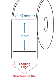 40 mm x 52 mm Roll Labels