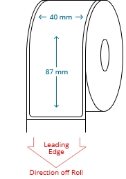 40 mm x 87 mm Roll Labels