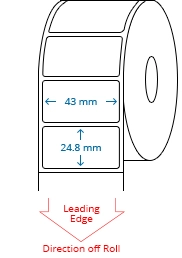 43 mm x 24.8 mm Roll Labels