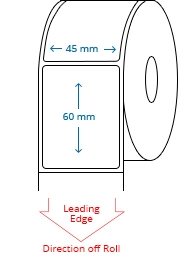45 mm x 60 mm Roll Labels